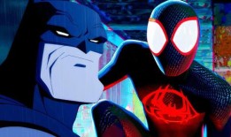 在DC和漫威交叉电影概念预告片中，乐高蝙蝠侠与蜘蛛侠的乐高蜘蛛侠相遇